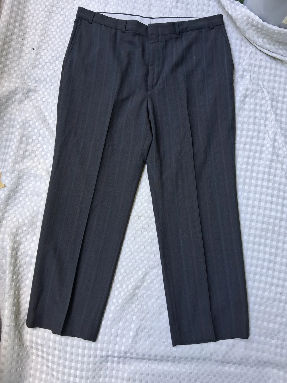 Town Craft VTG Classic Men's Charcoal Pinstripe Suit set Size 46R